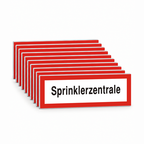 Brandschutzschild "Sprinklerzentrale" – Mehrfachpack