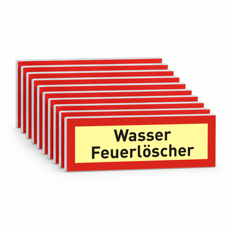 Brandschutzschild "Wasser Feuerlöscher" – Mehrfachpack