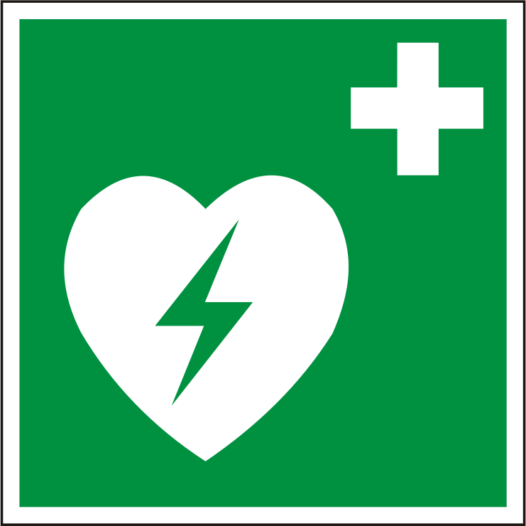 Rettungsschild Defibrillator