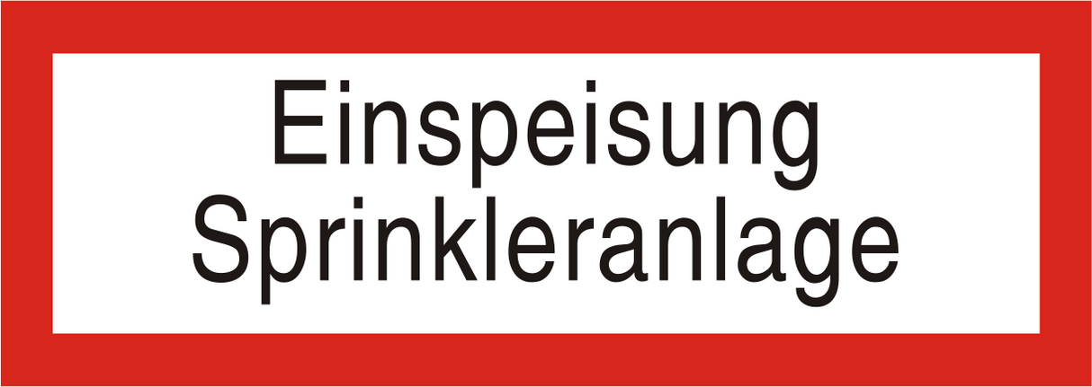 Brandschutzschild "Einspeisung Sprinkleranlage"