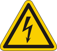 Warnschild Warnung vor gefährlicher elektrischer Spannung – ISO 7010