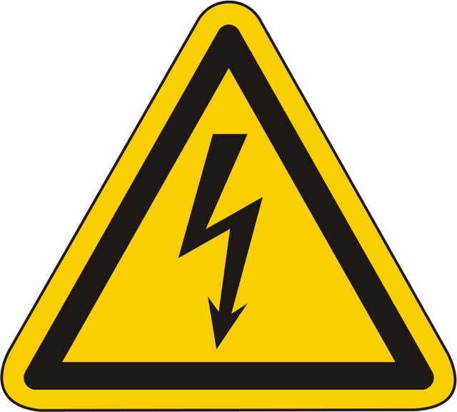 Warnschild Warnung vor gefährlicher elektrischer Spannung – ISO 7010