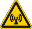 Warnschild Warnung vor nicht ioisierender elektromagnetischer Strahlung