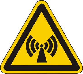 Warnschild Warnung vor nicht ioisierender elektromagnetischer Strahlung