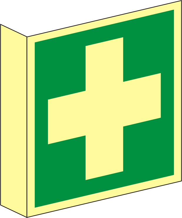 Fahnenschild Erste Hilfe E003 – ISO 7010