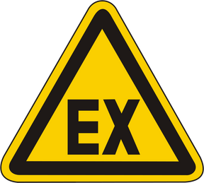 Warnschild Warnung vor explosionsfähiger Atmosphäre