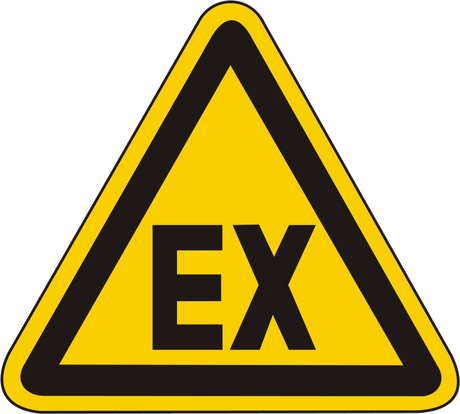 Warnschild Warnung vor explosionsfähiger Atmosphäre