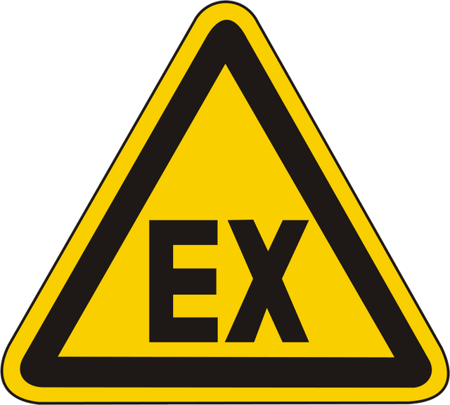 Warnschild Warnung vor explosionsfähiger Atmosphäre