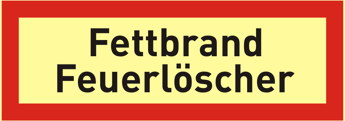 Brandschutzschild "Fettbrand Feuerlöscher"