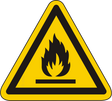 Warnschild Warnung vor feuergefährlichen Stoffen – ISO 7010