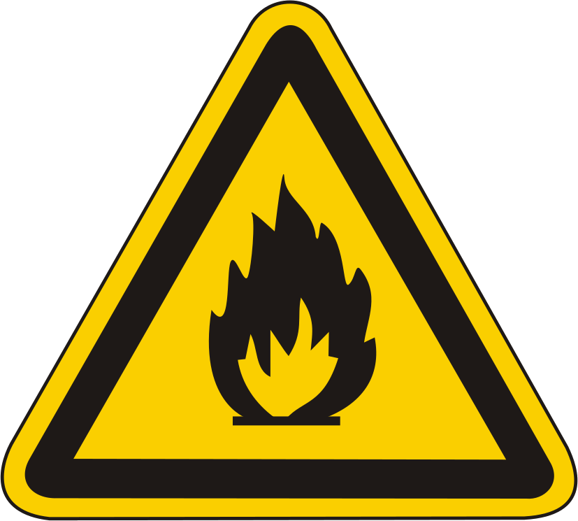 Warnschild Warnung vor feuergefährlichen Stoffen