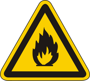 Warnschild Warnung vor feuergefährlichen Stoffen