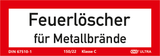 Brandschutzschild "Feuerlöscher für Metallbrände"