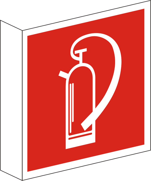 Fahnenschild Feuerlöscher