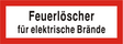 Brandschutzschild "Feuerlöscher für elektrische Brände"