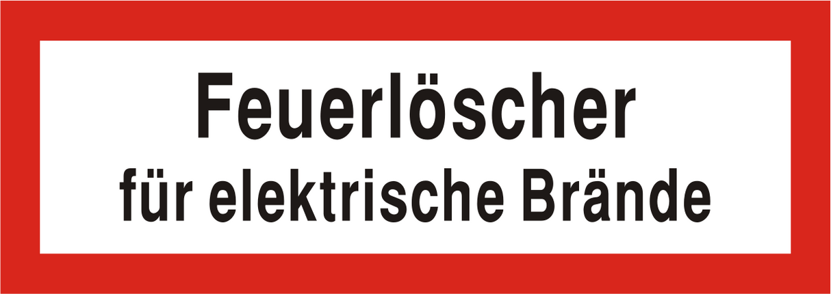 Brandschutzschild "Feuerlöscher für elektrische Brände"