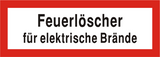 Brandschutzschild "Feuerlöscher für elektrische Brände"