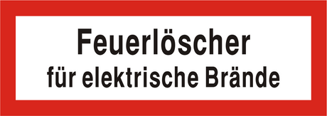 Brandschutzschild "Feuerlöscher für elektrische Brände"