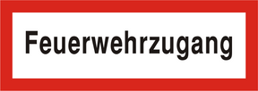 Brandschutzschild "Feuerwehrzugang"