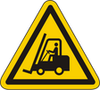 Warnschild Warnung vor Flurförderfahrzeugen – ISO 7010