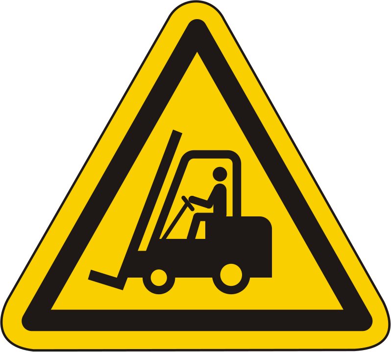 Warnschild Warnung vor Flurförderfahrzeugen – ISO 7010