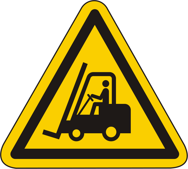 Warnschild Warnung vor Flurförderfahrzeugen – ISO 7010