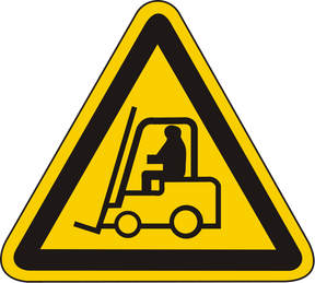Warnschild Warnung vor Flurförderfahrzeugen