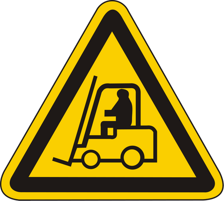 Warnschild Warnung vor Flurförderfahrzeugen