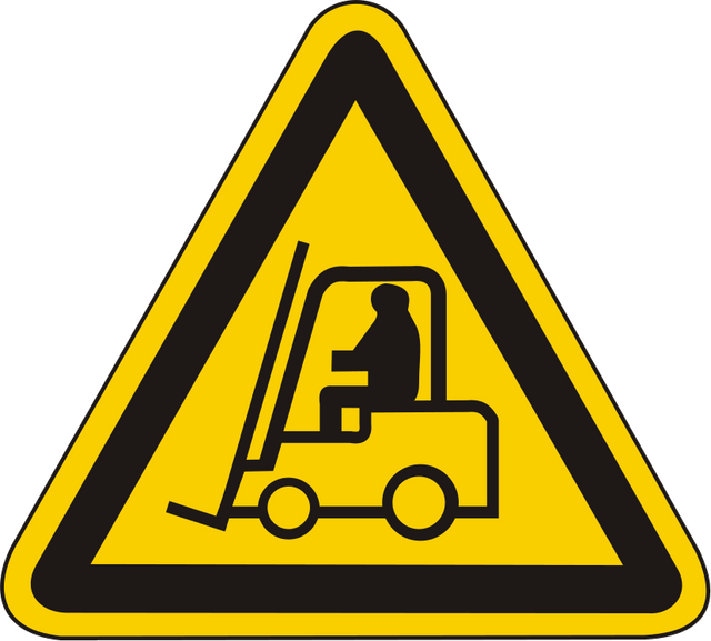 Warnschild Warnung vor Flurförderfahrzeugen