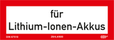 Brandschutzschild "für Lithium-Ionen Akkus"