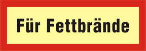 Brandschutzschild "Für Fettbrände"