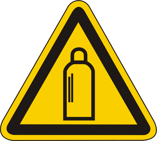 Warnschild Warnung vor Gasflaschen