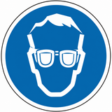 Gebotsschild Augenschutz benutzen