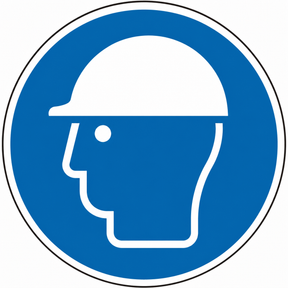 Gebotsschild Kopfschutz benutzen – ISO 7010