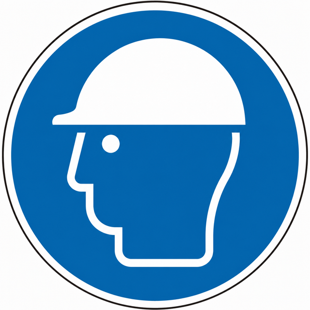 Gebotsschild Kopfschutz benutzen – ISO 7010
