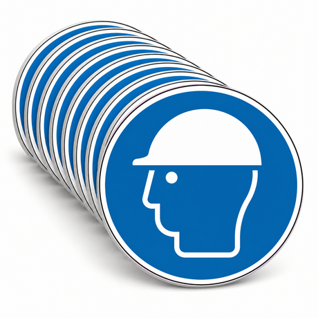 Gebotsschild Kopfschutz benutzen – ISO 7010 – Mehrfachpack