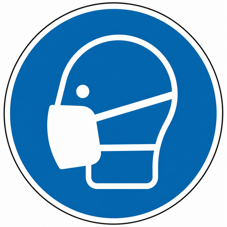 Gebotsschild leichten Atemschutz benutzen – ISO 7010