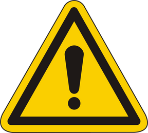 Warnschild Warnung vor einer Gefahrenstelle / Allgemeines Warnzeichen – ISO 7010
