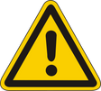 Warnschild Warnung vor einer Gefahrenstelle / Allgemeines Warnzeichen