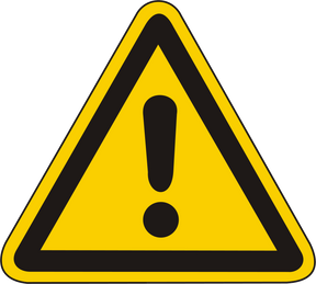 Warnschild Warnung vor einer Gefahrenstelle / Allgemeines Warnzeichen