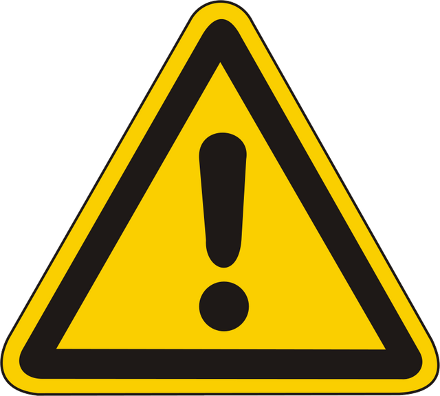 Warnschild Warnung vor einer Gefahrenstelle / Allgemeines Warnzeichen