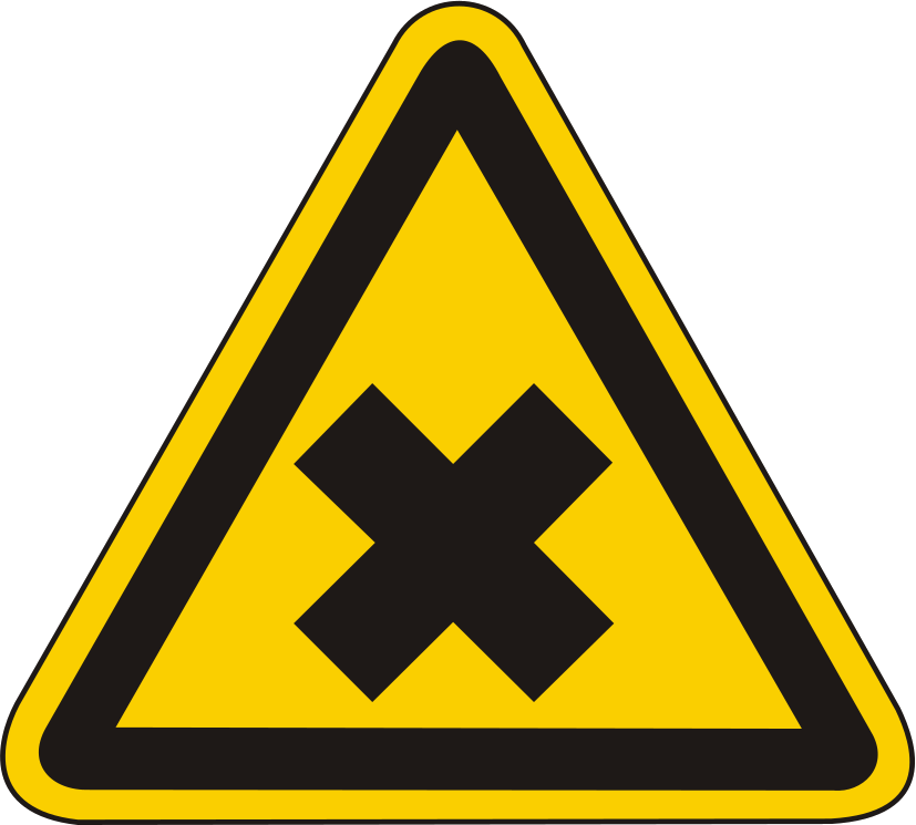 Warnschild Warnung vor gesundheitschädlichen oder reizenden Stoffen