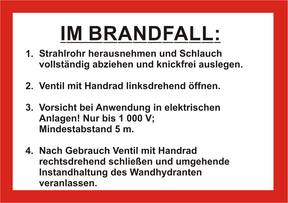 Handhabungsfolie Wandhydrant – DIN 14461-6:2016