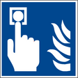 Brandschutzschild Hausmelder nach ISO 7010