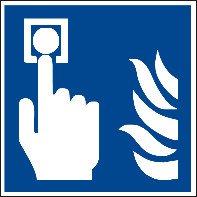 Brandschutzschild Hausmelder nach ISO 7010