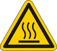 Warnschild Warnung vor heißer Oberfläche – ISO 7010