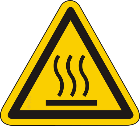 Warnschild Warnung vor heißer Oberfläche – ISO 7010