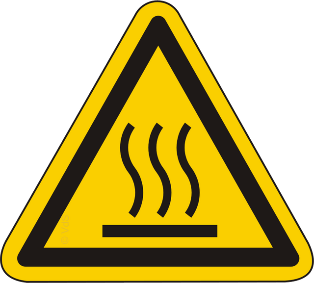 Warnschild Warnung vor heißer Oberfläche – ISO 7010