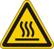 Warnschild Warnung vor heißer Oberfläche