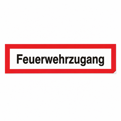 Brandschutzschild "Feuerwehrzugang" – Selbstklebende Folie